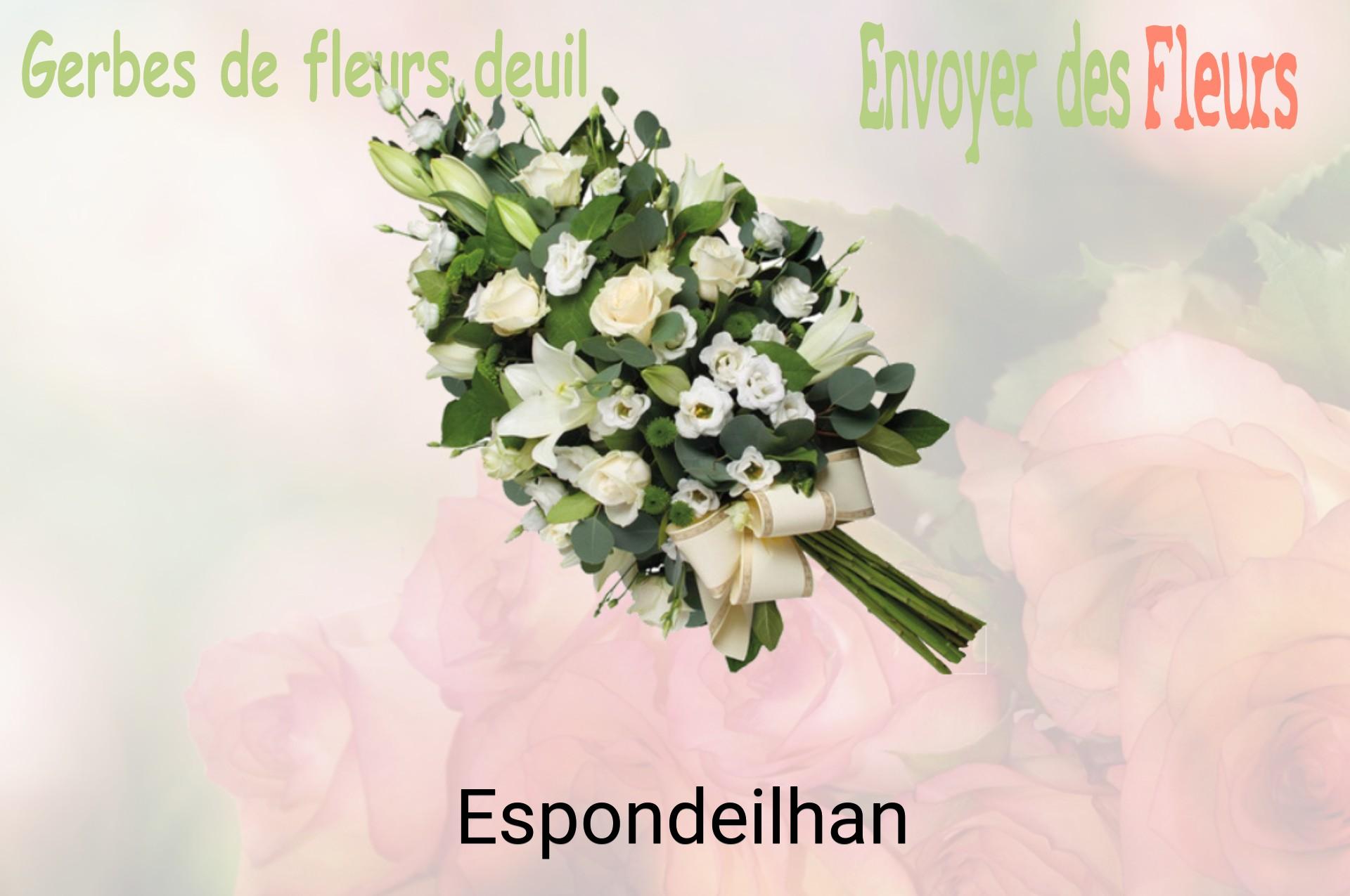 Gerbe de fleurs de deuil livrée à Espondeilhan